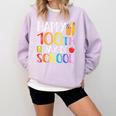 100 Days Of School Teacher And Student Comfort Colors Sweatshirt Orchid
