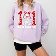 100 Days Smarter 101st Day School Dalmatian Dog Teacher Kids Comfort Colors Sweatshirt Orchid