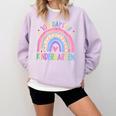 100th Day Of Kindergarten Teacher Kids 100 Days Smarter Comfort Colors Sweatshirt Orchid