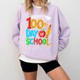 100th Day Of School Teachers Kids Happy 100 Days Comfort Colors Sweatshirt Orchid 100th Day Of School Teachers Kids Happy 100 Days Comfort Colors Sweatshirt Orchid
