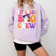 1st Grade Boo Crew Halloween First Grade Halloween Teacher Comfort Colors Sweatshirt Orchid