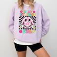 In My 1st Grade Era Smile Face Back To School Teacher Kid Comfort Colors Sweatshirt Orchid