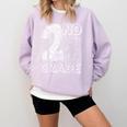 2nd Grade Typography Team 2nd Grade Teacher Back To School Comfort Colors Sweatshirt Orchid