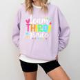 3rd Grade Team Pencil Teacher Student Back To School Girls Comfort Colors Sweatshirt Orchid