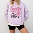 4th Fourth Grade Vibes Back To School Coquette Teacher Girl Comfort Colors Sweatshirt Orchid 4th Fourth Grade Vibes Back To School Coquette Teacher Girl Comfort Colors Sweatshirt Orchid