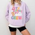 4th Grade Boo Crew Fourth Grade Teacher Kids Happy Halloween Comfort Colors Sweatshirt Orchid