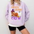 4th Grade Boo Crew Teacher Student Halloween Costume Comfort Colors Sweatshirt Orchid