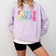 4th Grade Squad Fourth Teacher Student Team Back To School Comfort Colors Sweatshirt Orchid