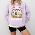 5K Boo Crew Halloween Teacher K5 Floral Ghost Trick Or Teach Comfort Colors Sweatshirt Orchid 5K Boo Crew Halloween Teacher K5 Floral Ghost Trick Or Teach Comfort Colors Sweatshirt Orchid