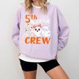 5th Grade Boo Crew Teachers Students Ghost Halloween Comfort Colors Sweatshirt Orchid