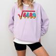 67 Ice Cream Drip Meme Math Teacher School Square Root 4489 Comfort Colors Sweatshirt Orchid