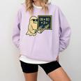 67 Teacher Halloween Skeleton Ghost Six Seven Meme Math Comfort Colors Sweatshirt Orchid