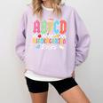 ABCD Kindergarten Rocks Pencil Lightning Teachers Rock Boys Comfort Colors Sweatshirt Orchid ABCD Kindergarten Rocks Pencil Lightning Teachers Rock Boys Comfort Colors Sweatshirt Orchid
