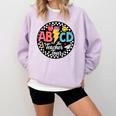 ABCD The Teacher Tour Back To School First Day Of School Comfort Colors Sweatshirt Orchid ABCD The Teacher Tour Back To School First Day Of School Comfort Colors Sweatshirt Orchid