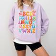 Alphabet A-Z ABC Kids Back To School Pre K Teachers Comfort Colors Sweatshirt Orchid Alphabet A-Z ABC Kids Back To School Pre K Teachers Comfort Colors Sweatshirt Orchid
