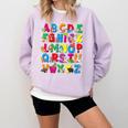 Alphabet Animals ABCs Zoo Kids Boys Girls Teacher Comfort Colors Sweatshirt Orchid
