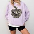 Apple Camoflauge Clothing Camo Student Teacher Cute School Comfort Colors Sweatshirt Orchid