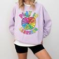Apple Retro Play Is Learning Kindergarten Teacher Daycare Comfort Colors Sweatshirt Orchid