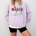 ASL Christmas Buffalo Plaid Teacher American Sign Language Comfort Colors Sweatshirt Orchid ASL Christmas Buffalo Plaid Teacher American Sign Language Comfort Colors Sweatshirt Orchid