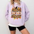 Autumn Fall SPED ED Teacher Thankful Grateful Pumpkin Retro Comfort Colors Sweatshirt Orchid