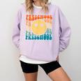 Back To School Groovy Smile Preschool Teachers Students Kids Comfort Colors Sweatshirt Orchid Back To School Groovy Smile Preschool Teachers Students Kids Comfort Colors Sweatshirt Orchid