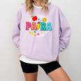 Back To School Para For Men Women Teacher Comfort Colors Sweatshirt Orchid