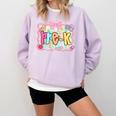 Back To School Pre-K Preppy Teacher Girl Comfort Colors Sweatshirt Orchid Back To School Pre-K Preppy Teacher Girl Comfort Colors Sweatshirt Orchid