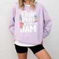 Back To School Teacher Flair Pens Are My Jam Comfort Colors Sweatshirt Orchid Back To School Teacher Flair Pens Are My Jam Comfort Colors Sweatshirt Orchid