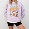 Biology Teacher Science Fueled By Mitochondria Coffee Comfort Colors Sweatshirt Orchid