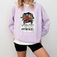 Bleached Teacher Para Life Paraprofessional Cute Messy Bun For Men Women Girls Kids Comfort Colors Sweatshirt Orchid Bleached Teacher Para Life Paraprofessional Cute Messy Bun For Men Women Girls Kids Comfort Colors Sweatshirt Orchid