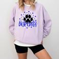 Blue Bobcats School Spirit Coquette Bow Mascot Teacher Comfort Colors Sweatshirt Orchid Blue Bobcats School Spirit Coquette Bow Mascot Teacher Comfort Colors Sweatshirt Orchid