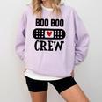 Boo Boo Crew First Aid School Nurse Day Care Teacher Comfort Colors Sweatshirt Orchid