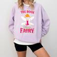 The Book Fairy Reading Teacher Librarian T-Shirt Comfort Colors Sweatshirt Orchid