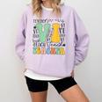 Braille Teacher Of The Visually Impaired Groovy VI Teacher Comfort Colors Sweatshirt Orchid
