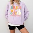 Bruh We Out Teacher Retro Last Day Of School Boys Girls Kids Comfort Colors Sweatshirt Orchid Bruh We Out Teacher Retro Last Day Of School Boys Girls Kids Comfort Colors Sweatshirt Orchid