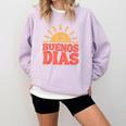 Buenos Dias Spanish Teacher Appreciation Back To School Comfort Colors Sweatshirt Orchid Buenos Dias Spanish Teacher Appreciation Back To School Comfort Colors Sweatshirt Orchid