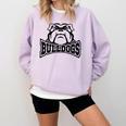 Bulldogs Teacher Student School Sports Fan Team Spirit Comfort Colors Sweatshirt Orchid