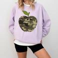 Camo Apple Camouflage Clothing School Student Camo Teacher Men Women Kids Comfort Colors Sweatshirt Orchid