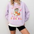 You Can't Scare Me I Teach Preschool Teacher Team Halloween Comfort Colors Sweatshirt Orchid