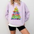 Christmas Tree Made Of Crayons School Teacher Life Student Comfort Colors Sweatshirt Orchid Christmas Tree Made Of Crayons School Teacher Life Student Comfort Colors Sweatshirt Orchid