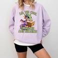 All The Cool Dragons Are Reading Dragon Teacher Comfort Colors Sweatshirt Orchid