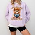All The Cool Lions Are Reading Lion Teacher Men Women Kids Comfort Colors Sweatshirt Orchid