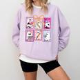 Coquette Bow Spooky Teacher Ghost Halloween Trick Or Teach Comfort Colors Sweatshirt Orchid Coquette Bow Spooky Teacher Ghost Halloween Trick Or Teach Comfort Colors Sweatshirt Orchid