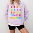 Counting 1-10 Learn To Count Number School Kids Teacher Comfort Colors Sweatshirt Orchid Counting 1-10 Learn To Count Number School Kids Teacher Comfort Colors Sweatshirt Orchid