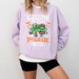 Creepin It Real Monster School 3rd Grade Teacher Halloween Comfort Colors Sweatshirt Orchid Creepin It Real Monster School 3rd Grade Teacher Halloween Comfort Colors Sweatshirt Orchid
