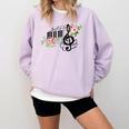 Cut Music Teacher Shirt With a Piano Keys Notes And Flowers Comfort Colors Sweatshirt Orchid Cut Music Teacher Shirt With a Piano Keys Notes And Flowers Comfort Colors Sweatshirt Orchid