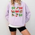 Cute Coquette Pencil Bow Christmas School Teacher Student Comfort Colors Sweatshirt Orchid Cute Coquette Pencil Bow Christmas School Teacher Student Comfort Colors Sweatshirt Orchid