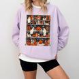 Cute Ghost Book Reading Books Lover Spooky Teacher Halloween Comfort Colors Sweatshirt Orchid Cute Ghost Book Reading Books Lover Spooky Teacher Halloween Comfort Colors Sweatshirt Orchid