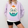 Cute Good Egg Teacher Halloween Costume Food Group Comfort Colors Sweatshirt Orchid Cute Good Egg Teacher Halloween Costume Food Group Comfort Colors Sweatshirt Orchid