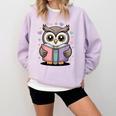Cute Reading Owl Book Lover Teacher Librarian Bookworm Comfort Colors Sweatshirt Orchid Cute Reading Owl Book Lover Teacher Librarian Bookworm Comfort Colors Sweatshirt Orchid